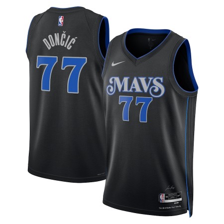 Dres Dallas Mavericks Luka Doncic Nike 2023-24 City Edition Crno Swingman